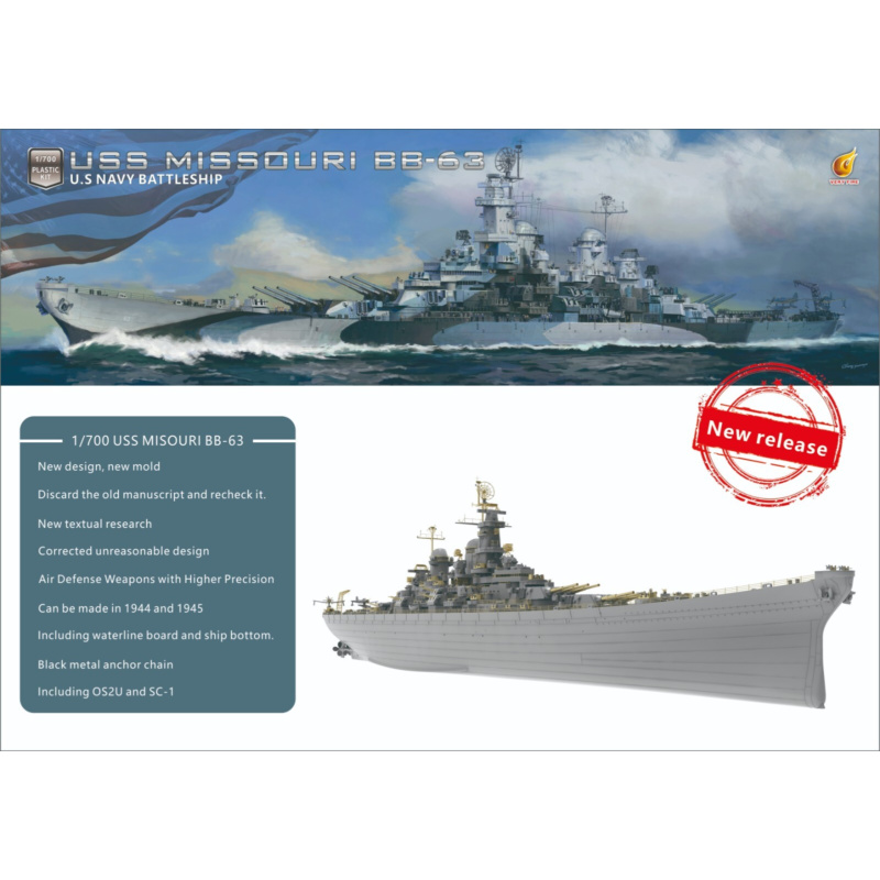 Model Kit Uss Missouri - Very Fire 1/700 USS Missouri Standard