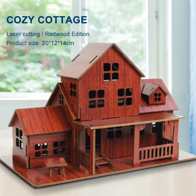 Model Kit House - 3D Wooden Puzzle Model GamesCozy Cottage