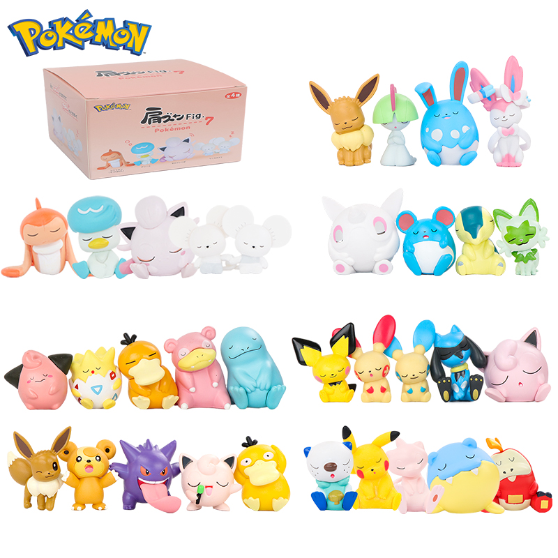 Model Kit Eevee - 5pcs/Sets Pokemon Maushold Tatsugiri Figures Toys