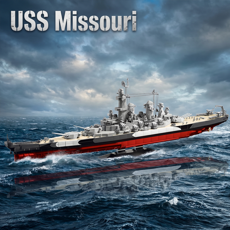 Model Kit Uss Missouri - 2568PCS USS Missouri Battleship Building Blocks