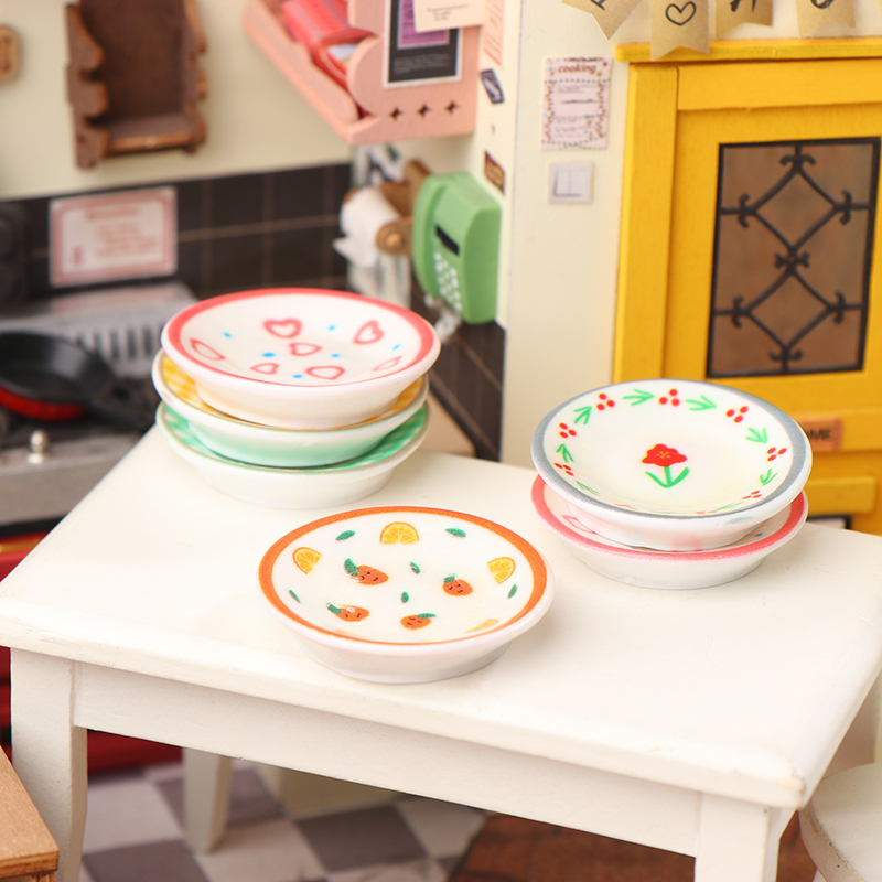 5Pcs 1/12 Dollhouse Mini Plate - огляд і ціна Model Kitchen Set