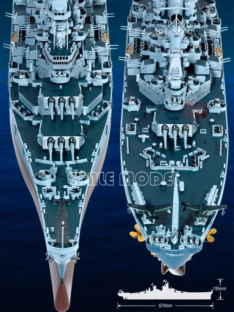Academy 1/400 14401 U.S. Navy  - огляд і ціна Model Kit Uss Missouri