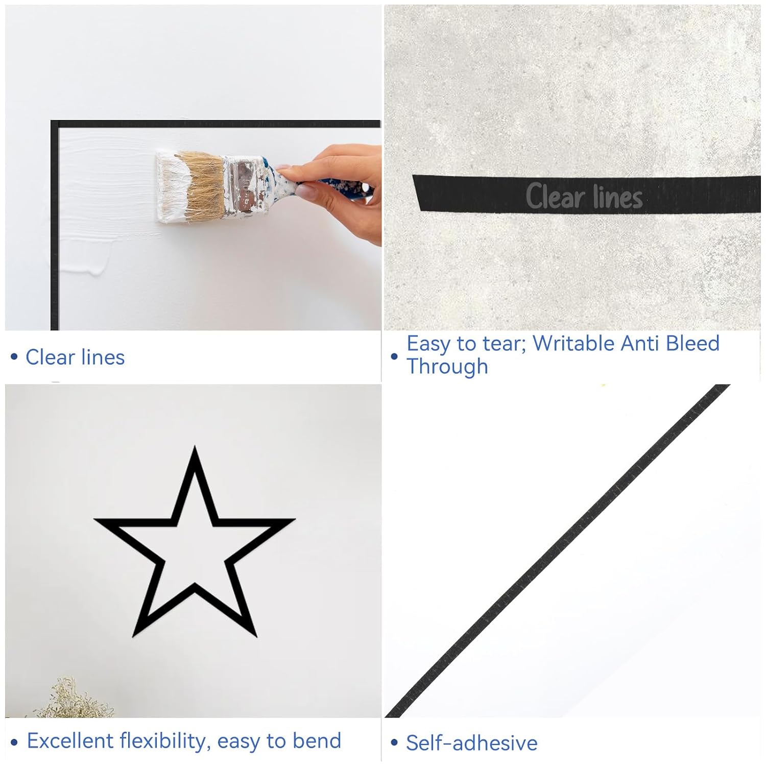 Black Thin Paper Masking Tape  - огляд і ціна Masking Tape Thin
