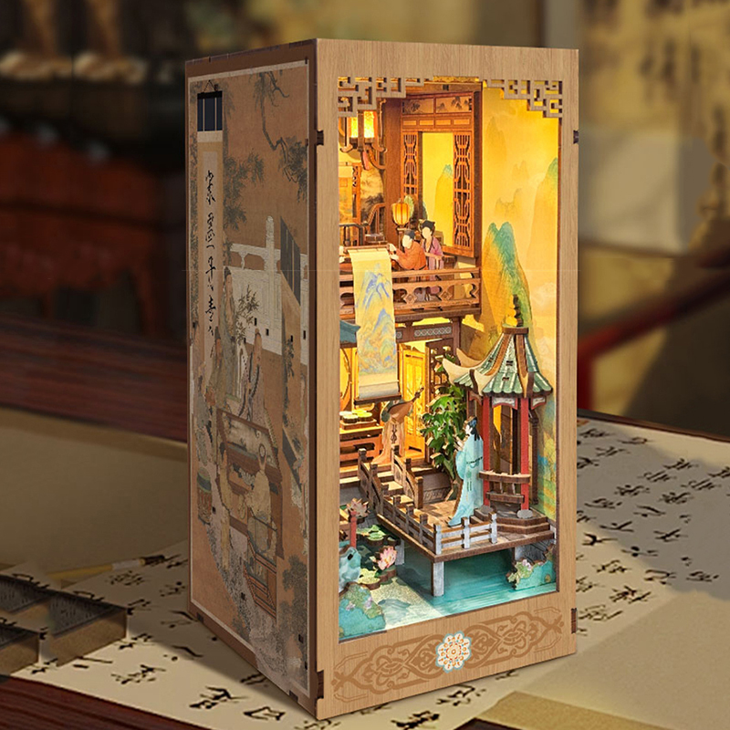 DIY Wooden Book Nook Shelf Ins - огляд і ціна Model Kit House