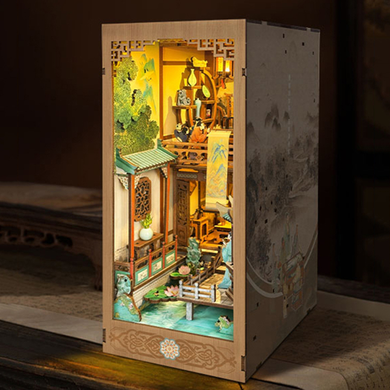 DIY Wooden Book Nook Shelf Ins - огляд і ціна Model Kit House