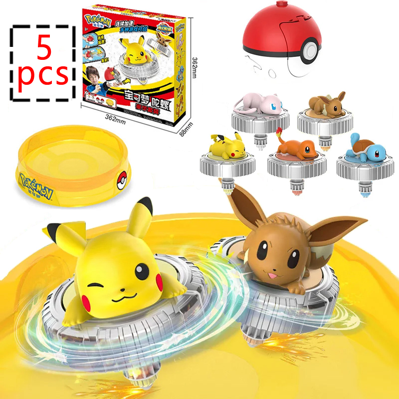5pcs Pokemon Rotating Top Toy  - огляд і ціна Model Kit Eevee
