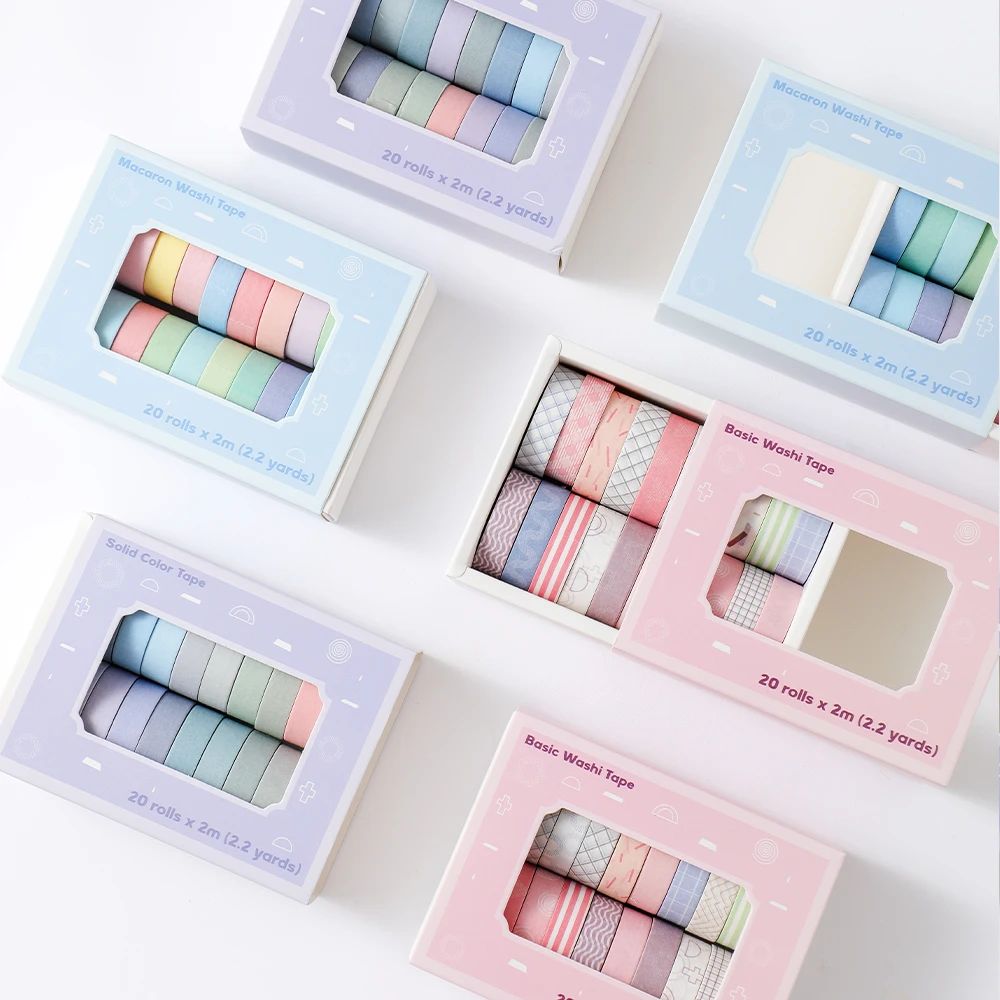 20 Rolls Colorful Slim Washi T - огляд і ціна Masking Tape Thin
