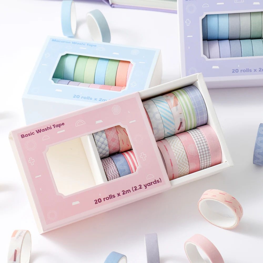 20 Rolls Colorful Slim Washi T - огляд і ціна Masking Tape Thin