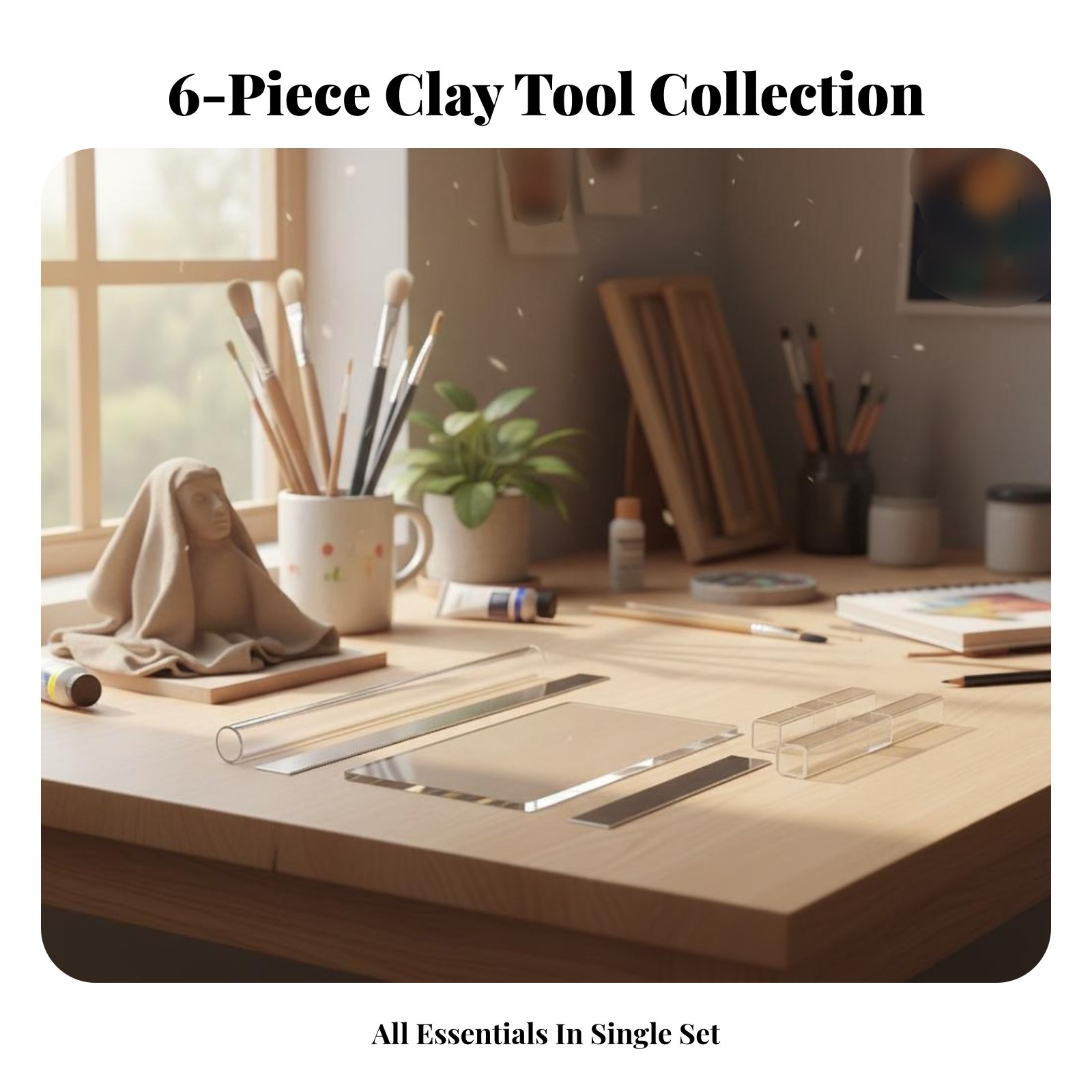 6 Pieces Acrylic Clay Cylinder - огляд і ціна Model Kit Tools