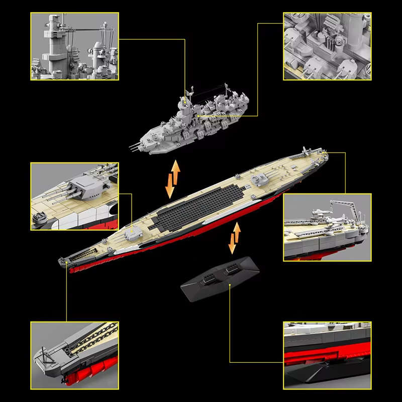 2568pcs USS Missouri battleshi - огляд і ціна Model Kit Uss Missouri