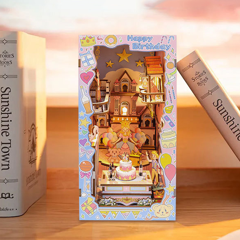 DIY Wooden Book Nook Shelf Ins - огляд і ціна Model Kit House